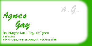 agnes gay business card